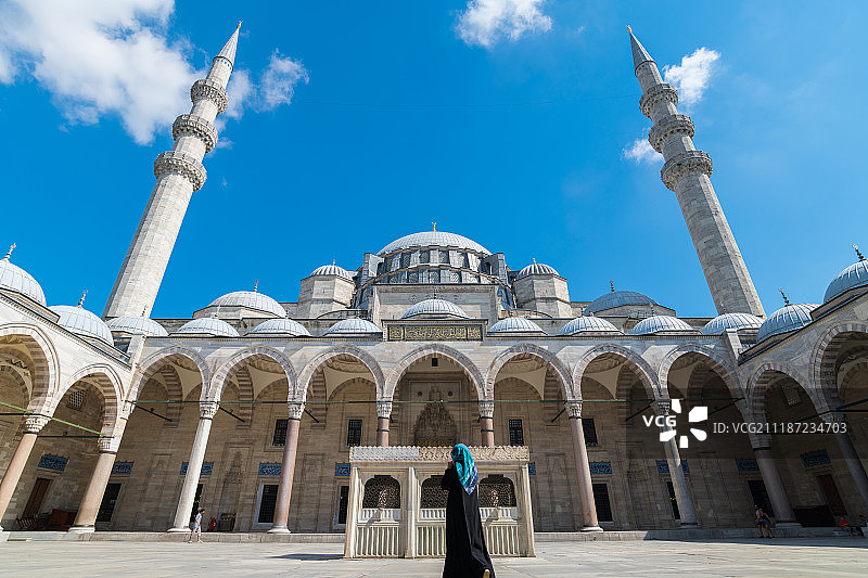 伊斯坦布尔,苏莱曼清真寺图片素材