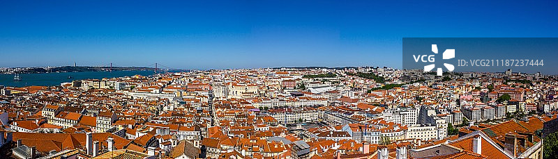 里斯本圣乔治城堡视角图片素材