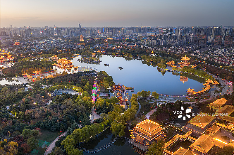 西安曲江文化区图片素材