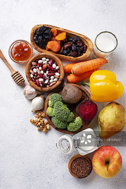 有益肠道健康的食品图片素材