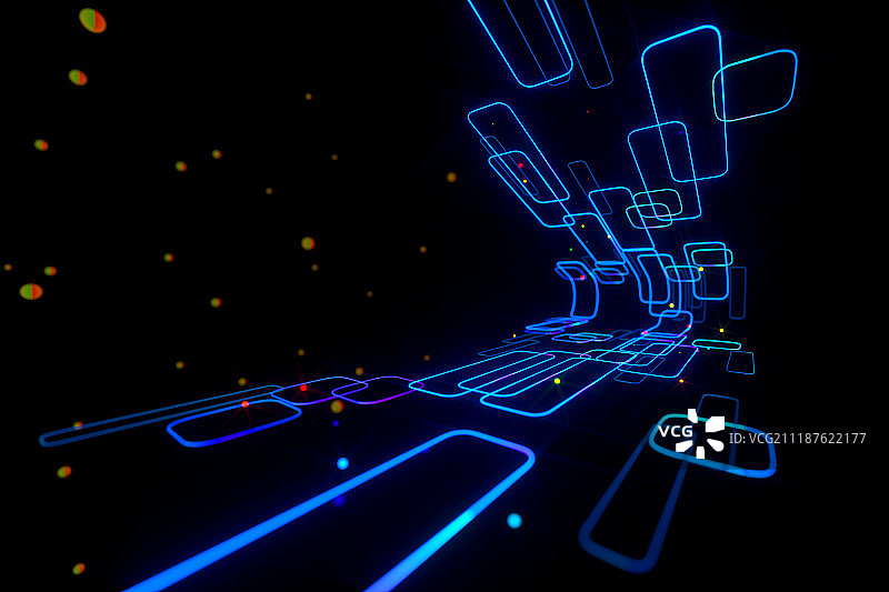 3D抽象线条背景图图片素材