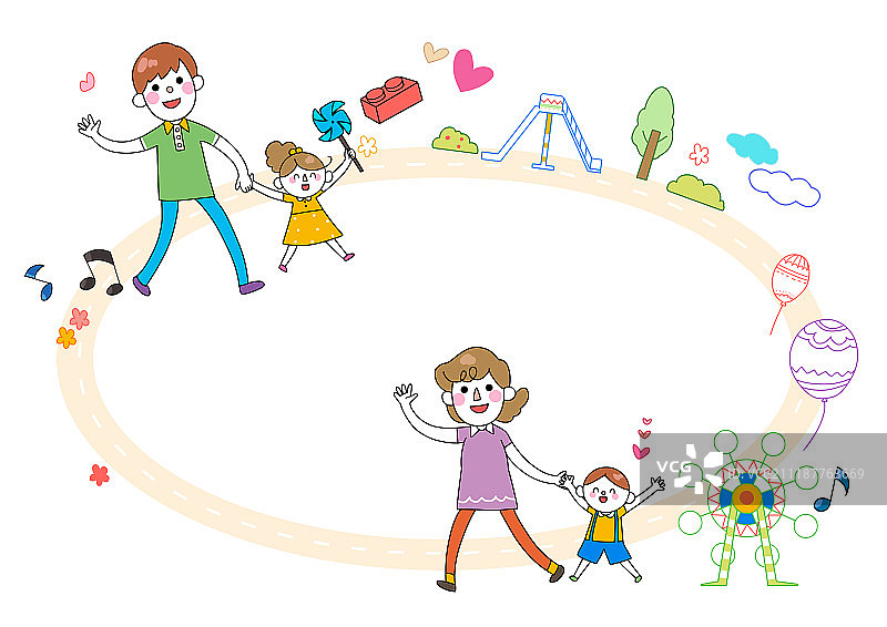 家庭插图图片素材