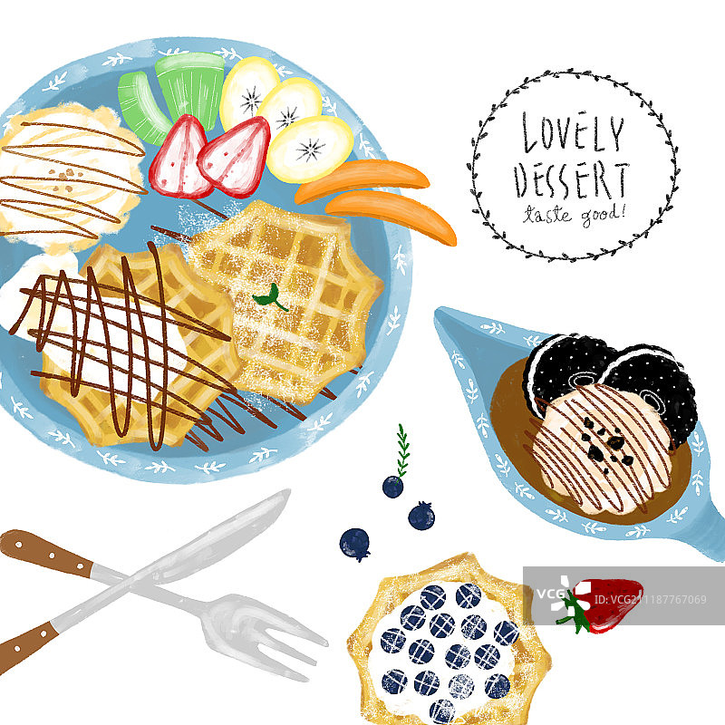 烹饪美食：俯视角度图片素材