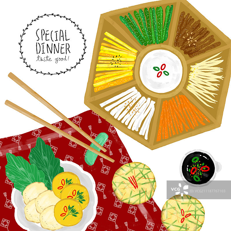 烹饪美食：俯视角度图片素材