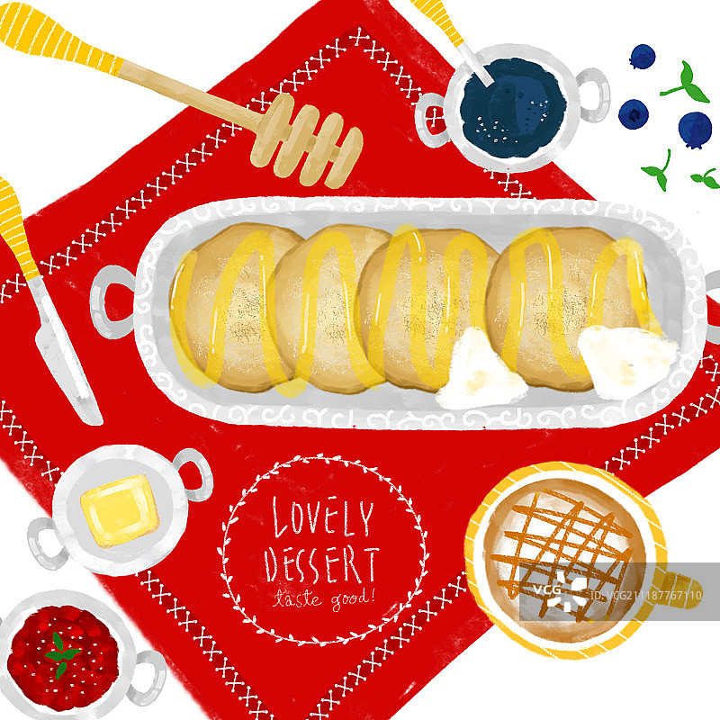 烹饪美食：俯视角度图片素材