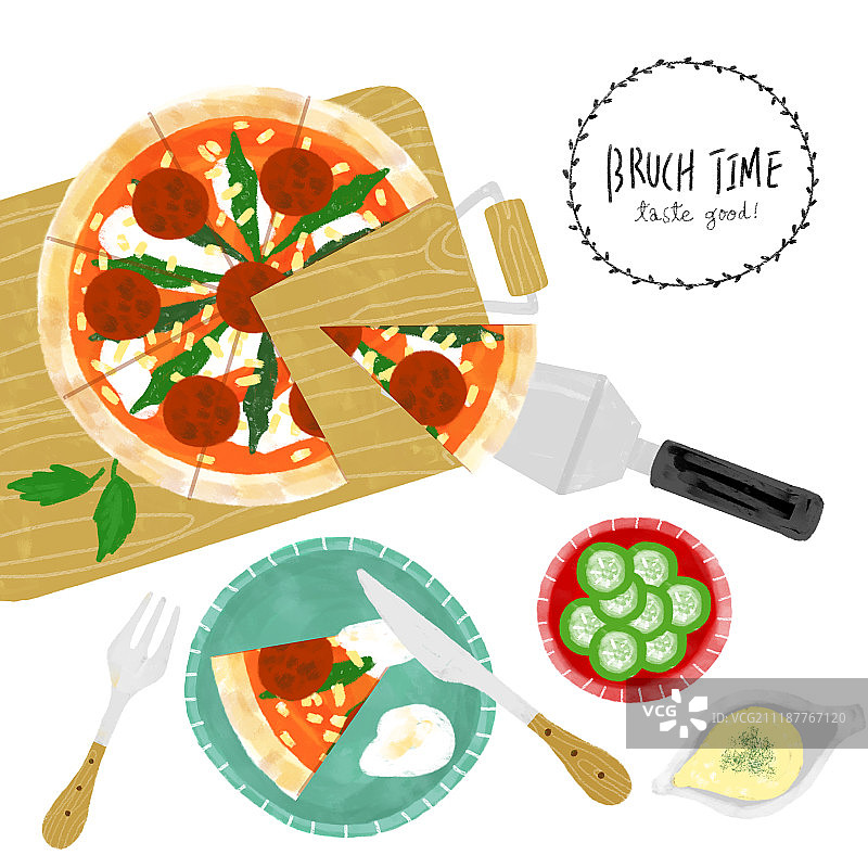 烹饪美食：俯视角度图片素材