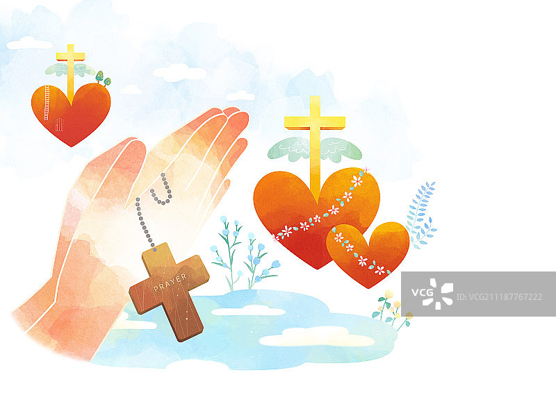 基督教的插图图片素材
