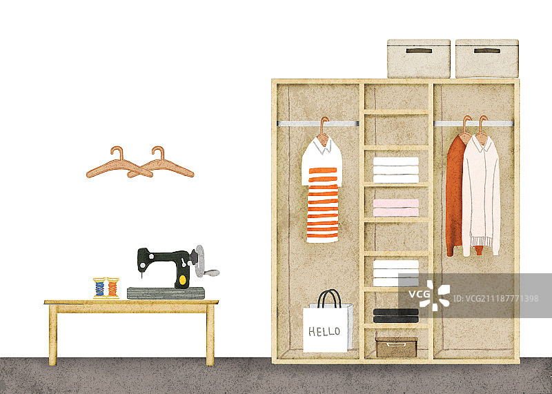 室内设计插画图片素材