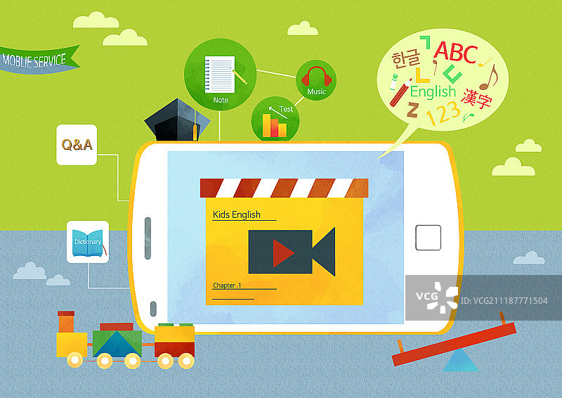 手机生活插画图片素材