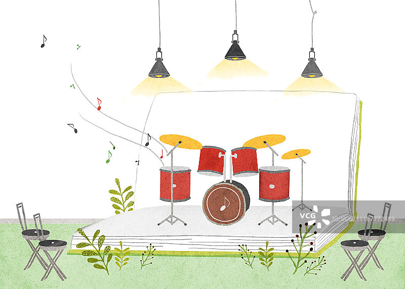 音乐插画图片素材