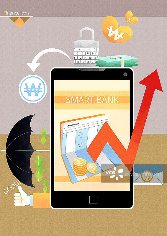 商务金融智能手机图片素材