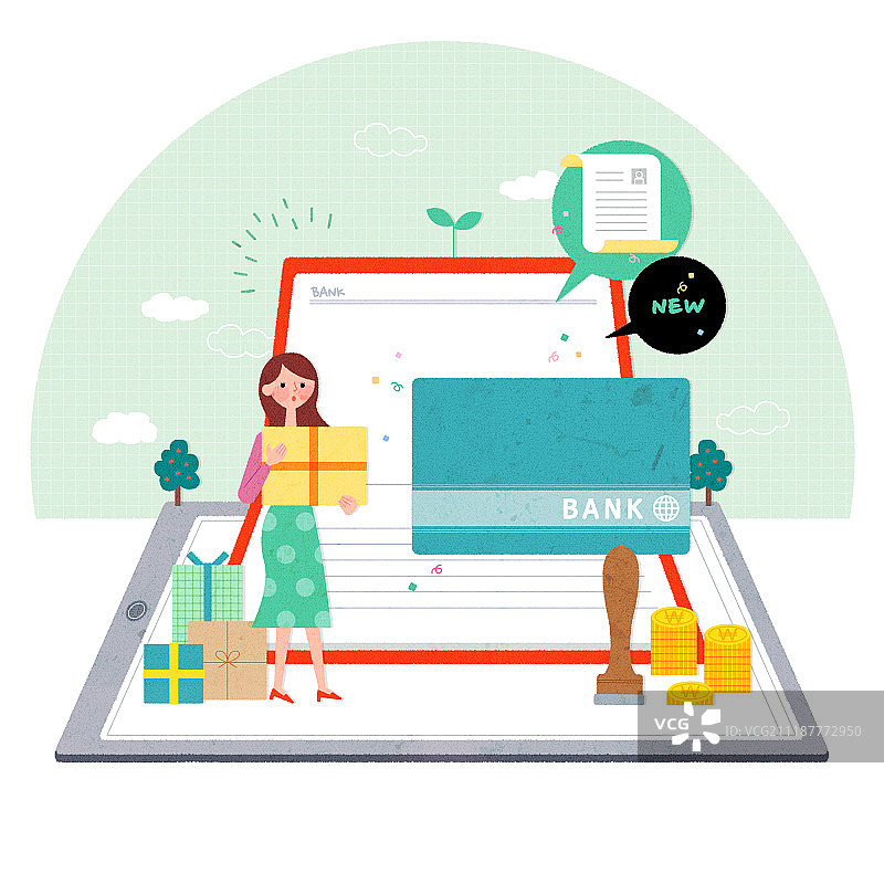 智能生活插图图片素材