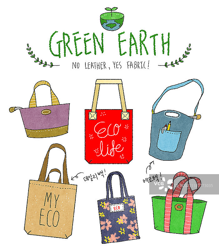 手绘图标：环境保护图片素材