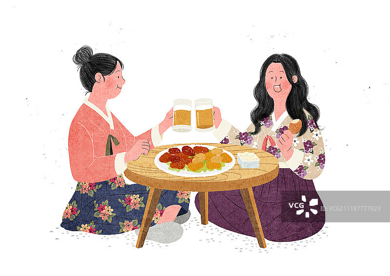 韩国传统服饰韩服生活文化图片素材