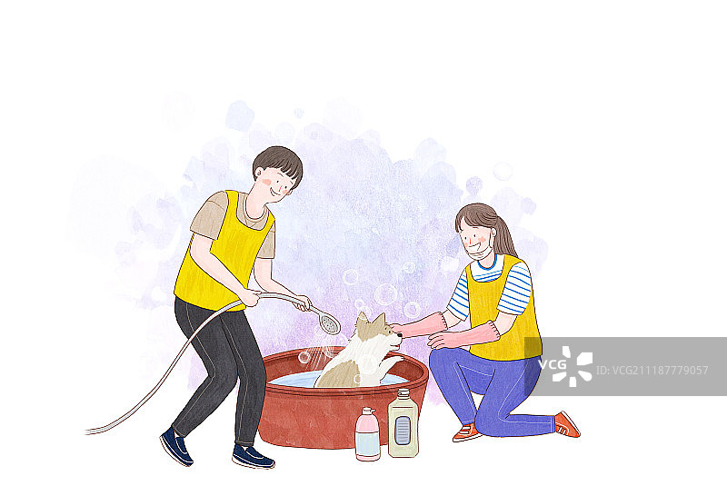 社区服务、志愿者、福利插画图片素材