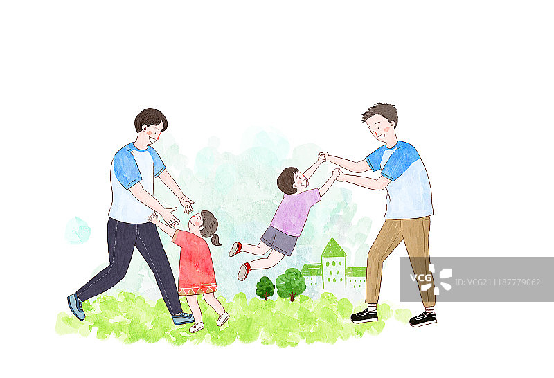 社区服务、志愿者、福利插画图片素材