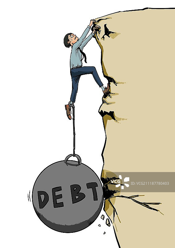 债务、金融、贷款、破产图片素材