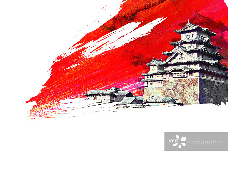 日本景点插图图片素材
