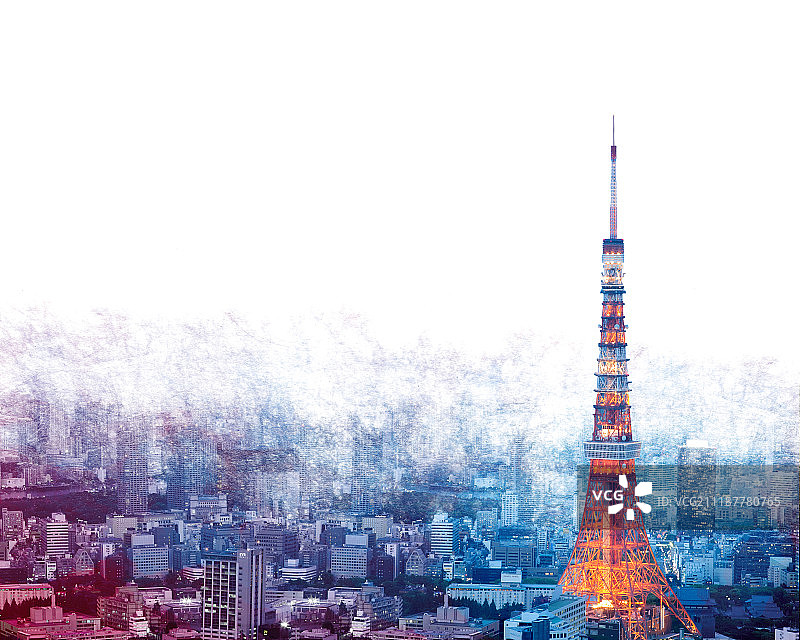 日本景点插图图片素材