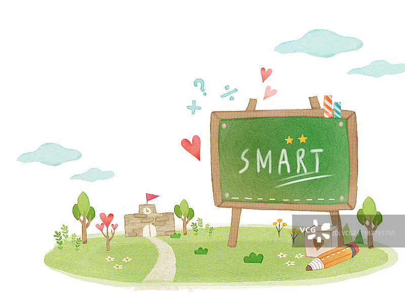 儿童村插画图片素材