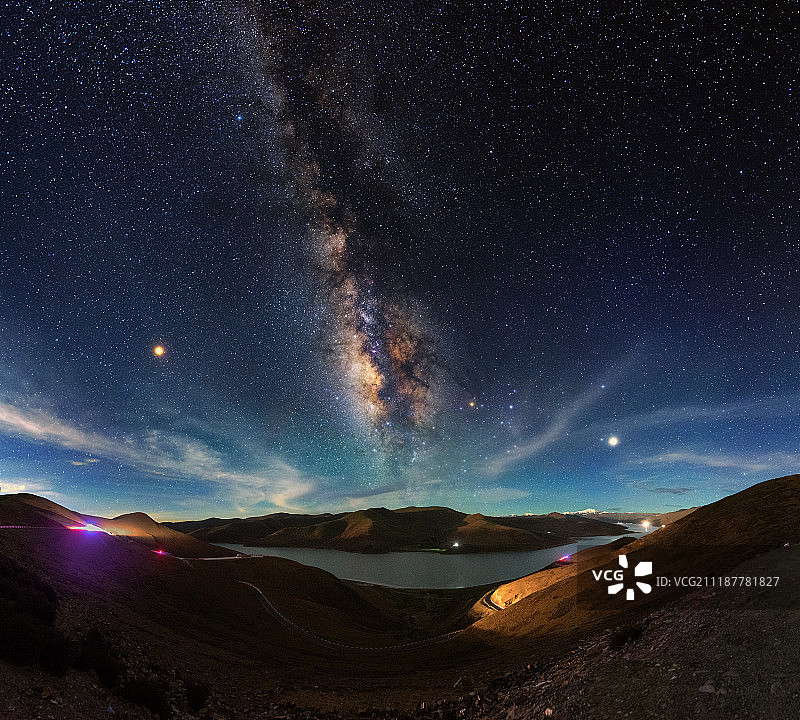 羊湖星空图片素材