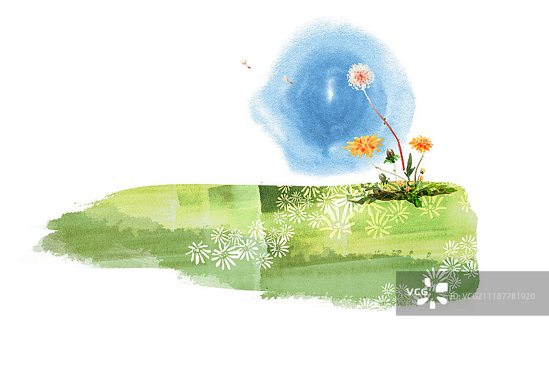 水彩风景图片素材