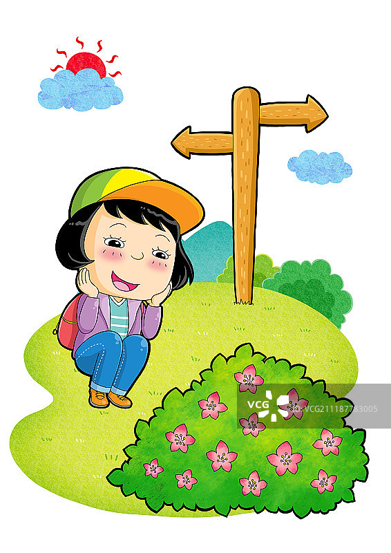 人物体验旅行插画图片素材