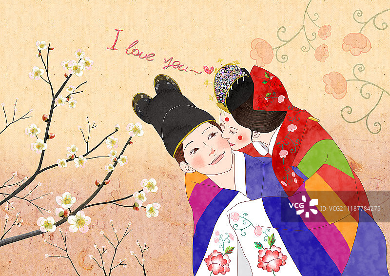 婚礼插画图片素材