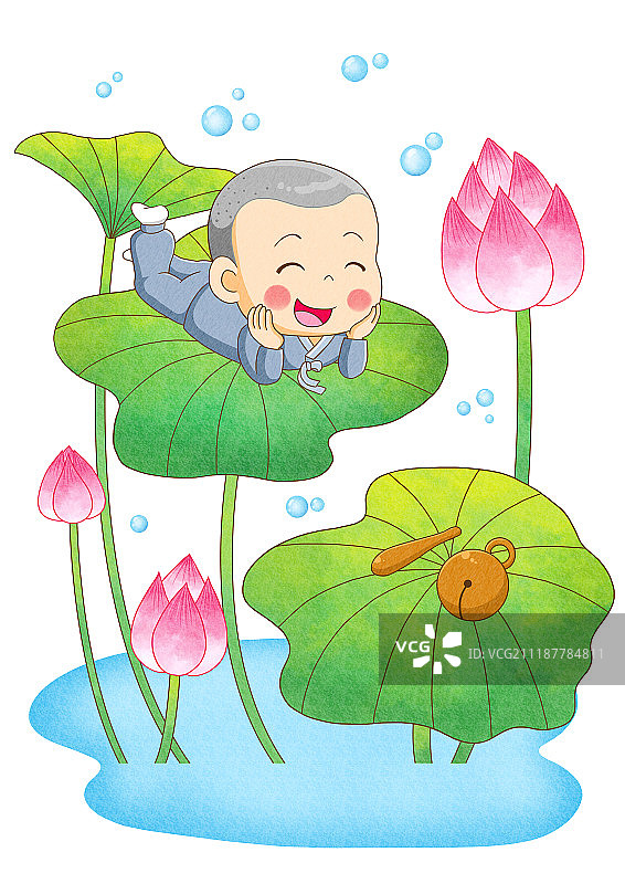 佛教佛诞节插画图片素材