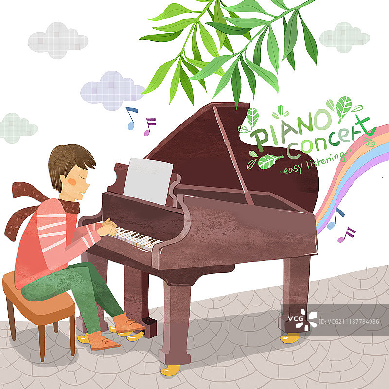 音乐插画图片素材