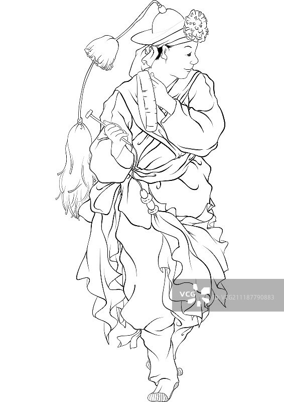 韩国传统东方绘画插画图片素材