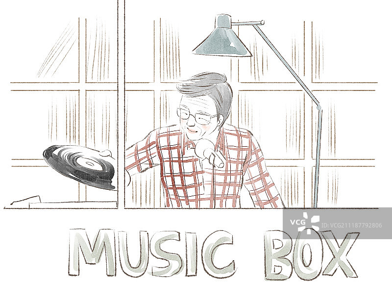 老年生活方式插图图片素材