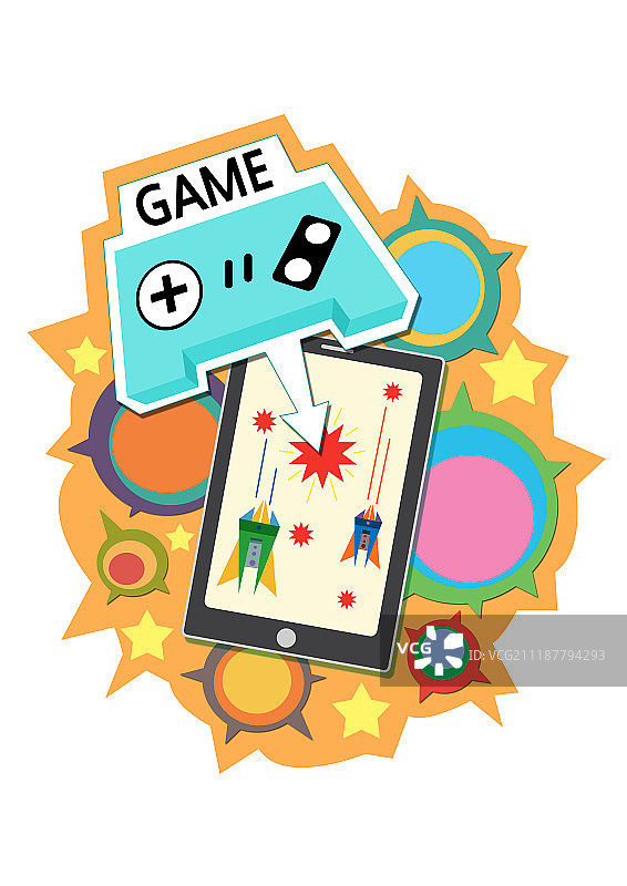 手机插画图片素材