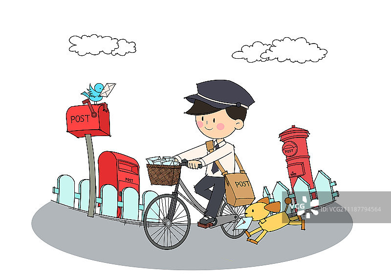 男孩插画图片素材