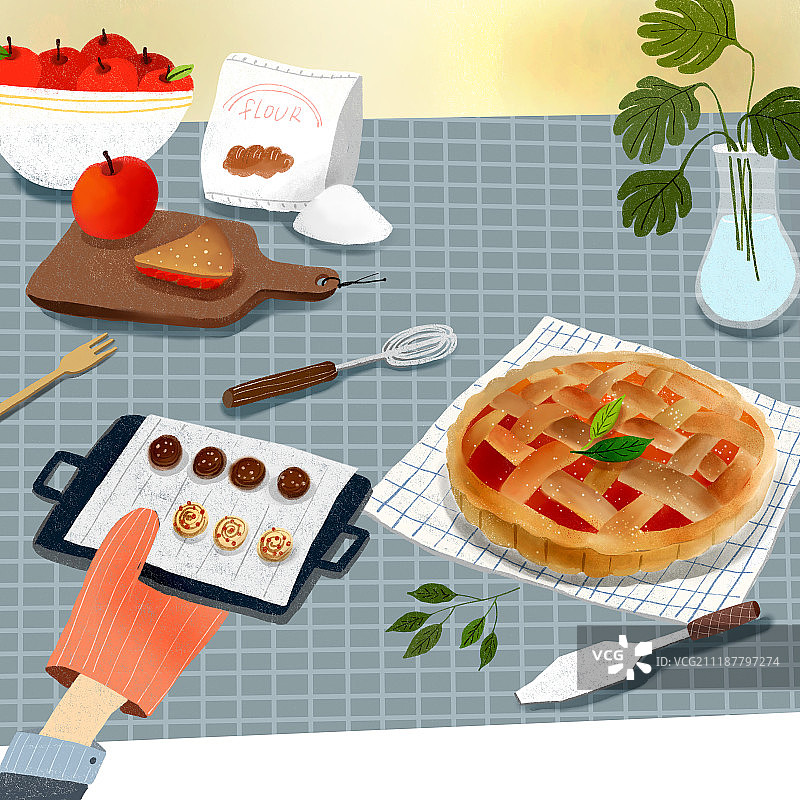 桌子插图图片素材