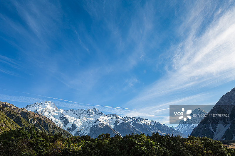 新西兰库克雪山图片素材