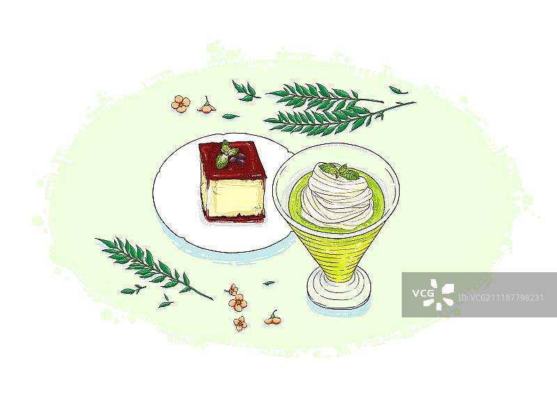甜点插画图片素材