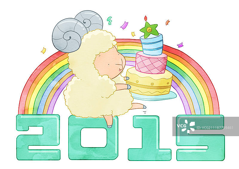 羊人物插图图片素材