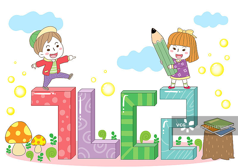 儿童教育插画图片素材