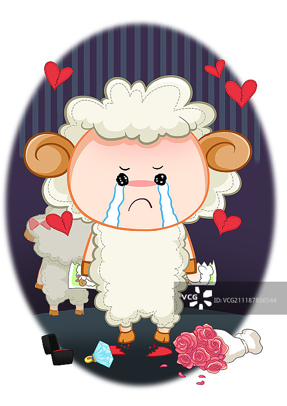 羊人物插图图片素材