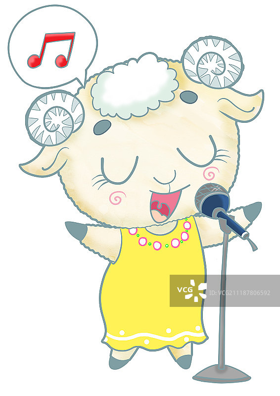 羊人物插图图片素材