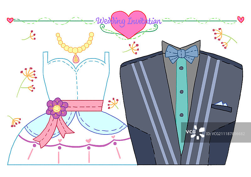 婚礼贺卡图片素材