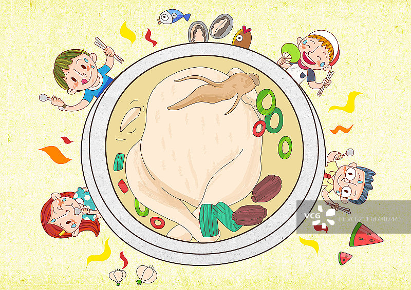 周年插图图片素材