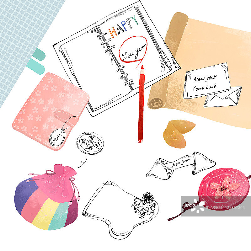 周年插图图片素材