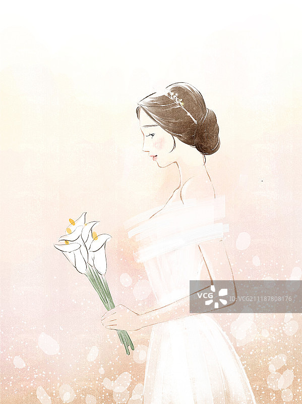 婚礼插画图片素材
