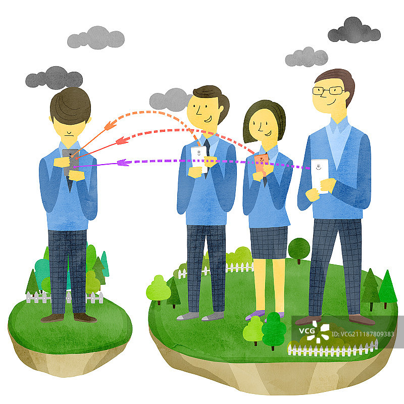社会问题插画图片素材