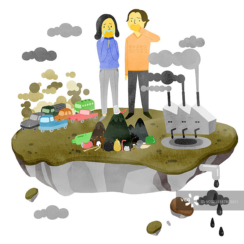 社会问题插画图片素材