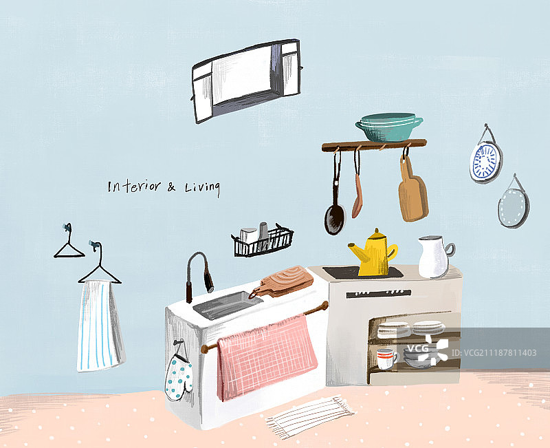 室内设计插画图片素材