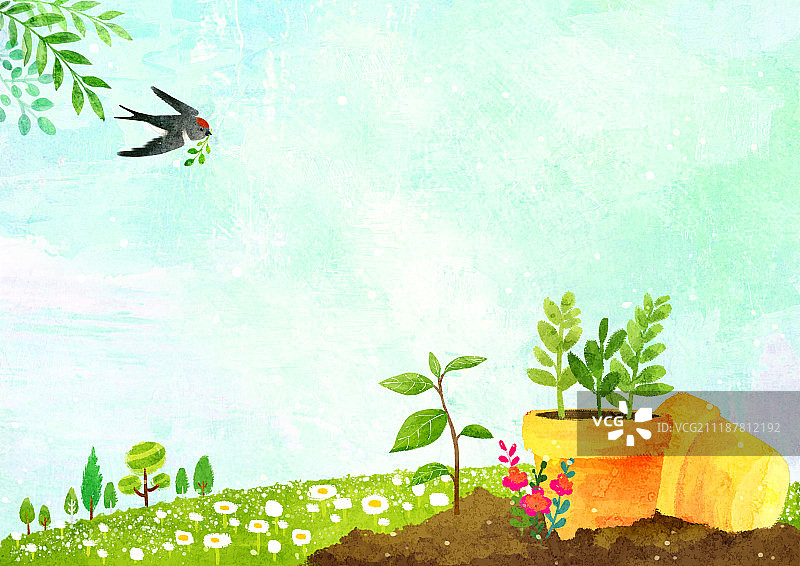 油画插图图片素材