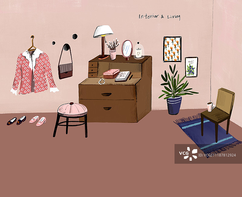 室内设计插画图片素材